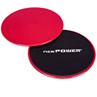 NEWPOWER - Discos Deslizantes Fitness con Doble Cara (ø18cm) para Mejorar Coordinación y Equilibrio. Slider para…